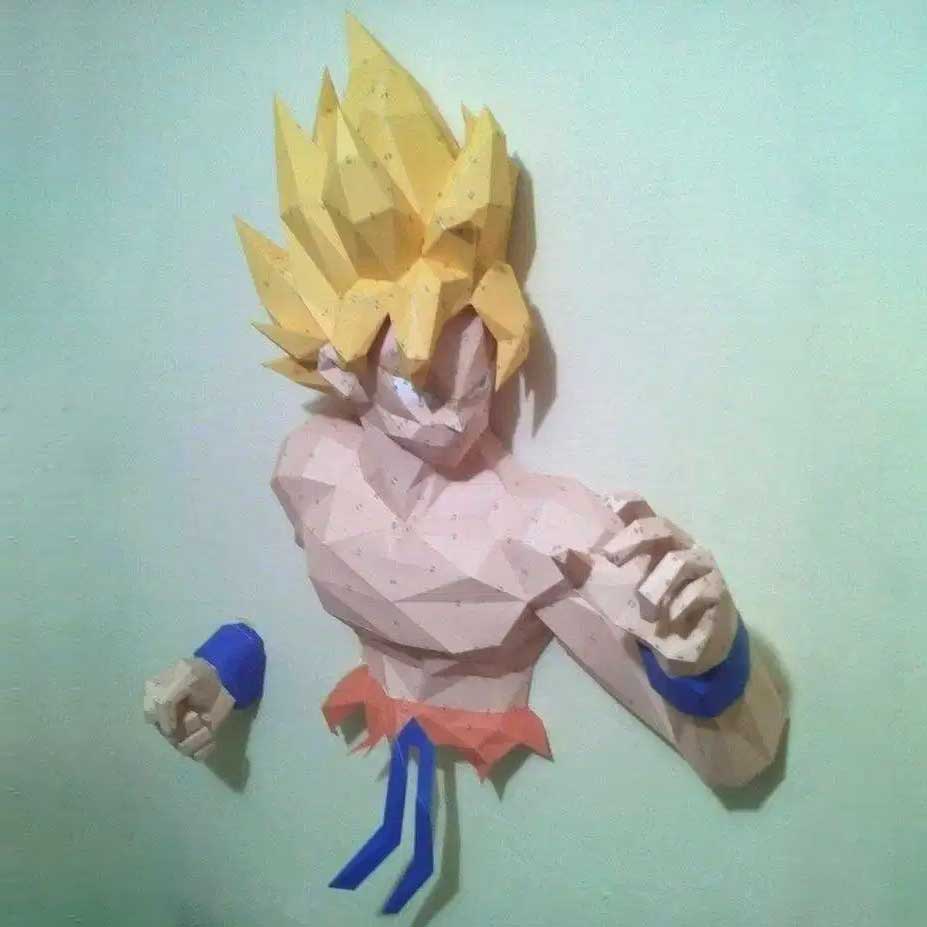 Goku Wall Decoration - papercraftplaza