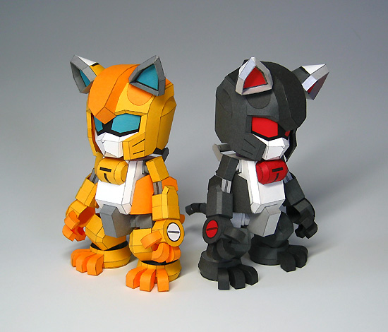 Silvine the robot cat